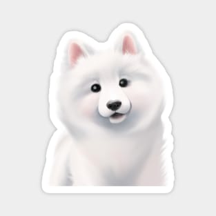 Cute Samoyed Drawing Magnet