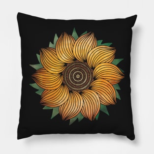 Stained Glass Geometry #6 - Sunflower Pillow