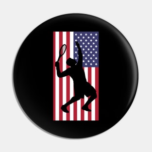 US Open Tennis Silhouette Pin