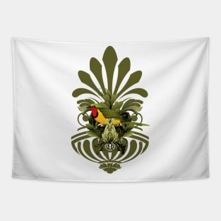 Gorgeous bird green Tapestry