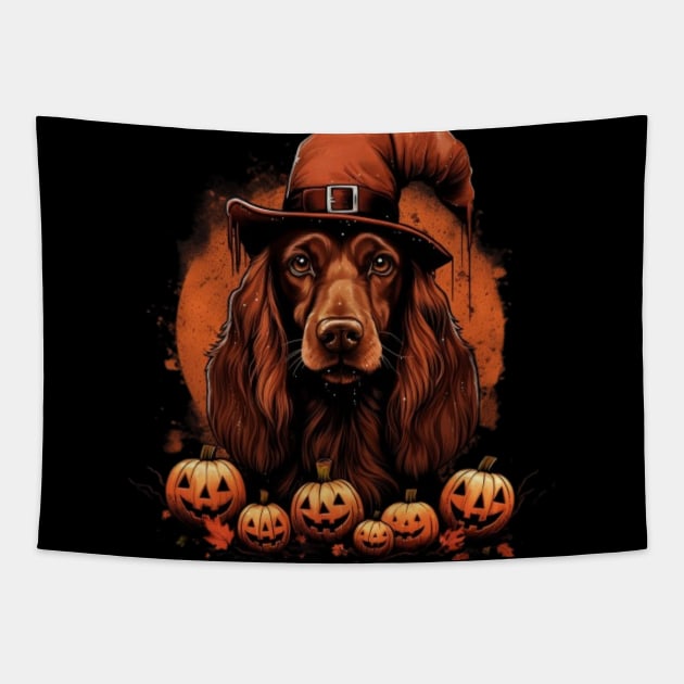 Halloween Irish Setter Tapestry by NatashaCuteShop