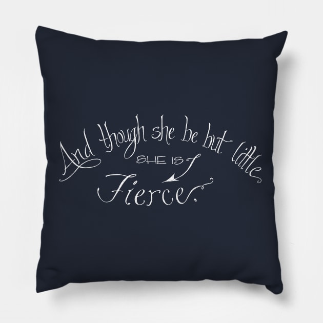 little and fierce Pillow by RiseandInspire