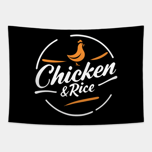 Chicken and Rice Tapestry by ThesePrints