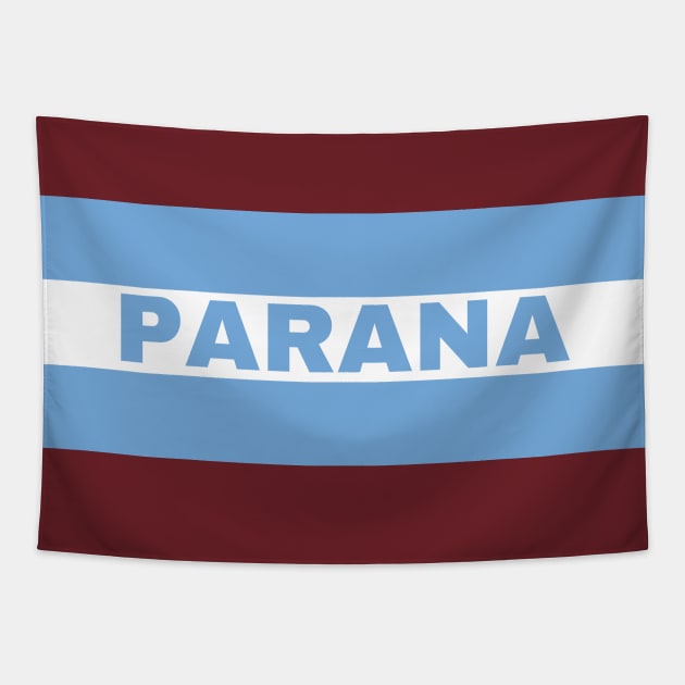 Parana City in Argentine Flag Colors Tapestry by aybe7elf