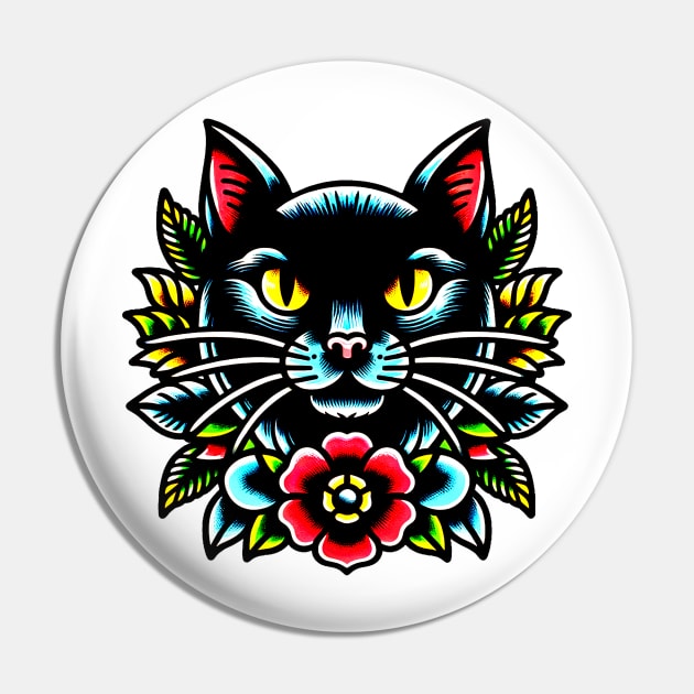 Black Cat Flash art Pin by Brand X Graffix