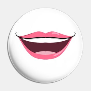 Happy Girl Smile - Face Mask Pin