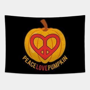 Peace Love Pumpkin Thanksgiving Tapestry