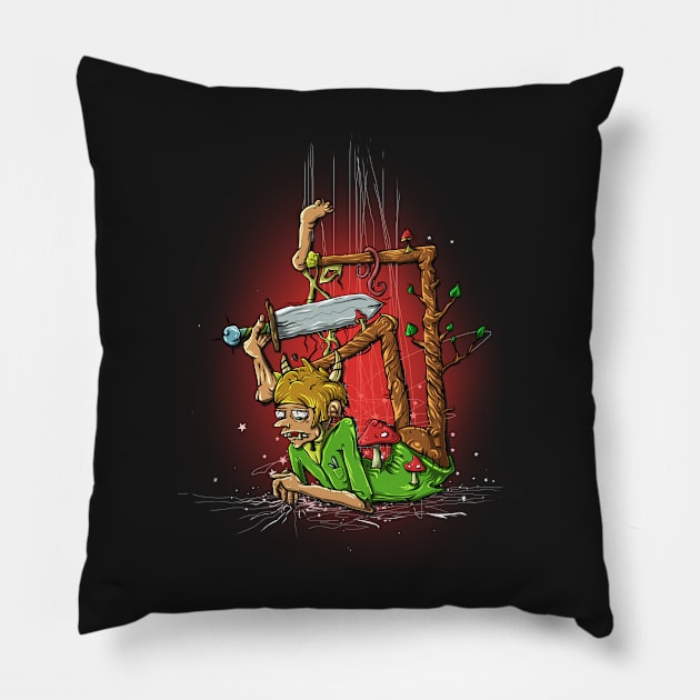 Wood Goblin Pillow by makarxart