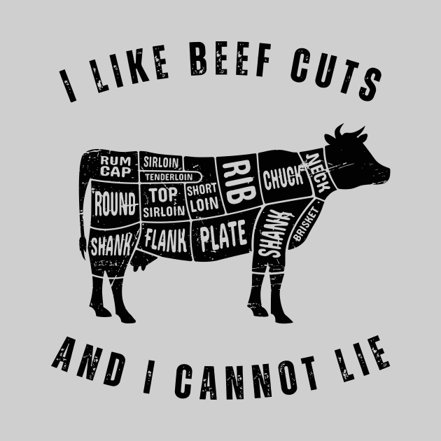 I Like Beef Cuts - Funny Cow Graphic by Autonomy Prints