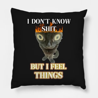 i dont know shit but i feel things Pillow