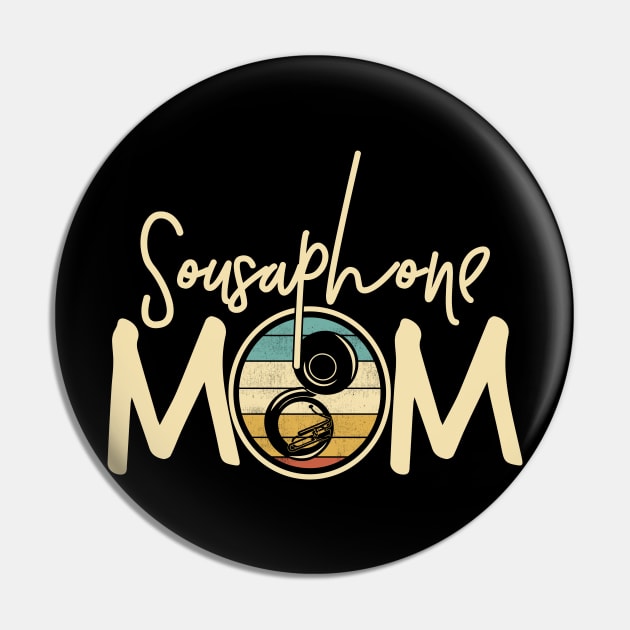 Marching Band - Funny Retro Sousaphone Mom Gift Pin by DnB