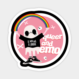 Queer and Emo Badge Magnet