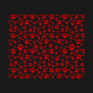 Red Paw Print T-Shirt