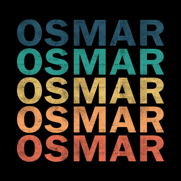 Osmar Name T Shirt - Osmar Vintage Retro Name Gift Item Tee by henrietacharthadfield