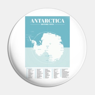 Antarctica Historic Site Map Poster Pin