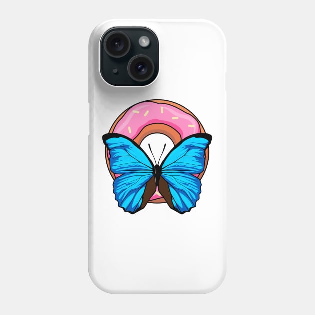 Butterfly with Donut Phone Case by Markus Schnabel