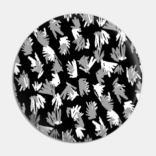 Black and White Terrazzo Doodle Pin