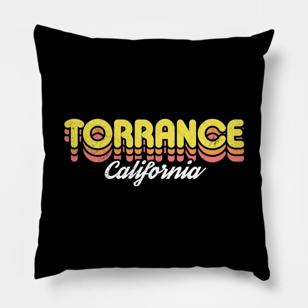 Retro Torrance California Pillow by rojakdesigns