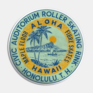 1950's Roller Skate in Hawaii Pin