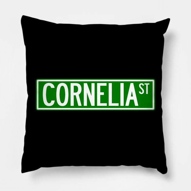 Cornelia St. sign Pillow by The Dude ATX
