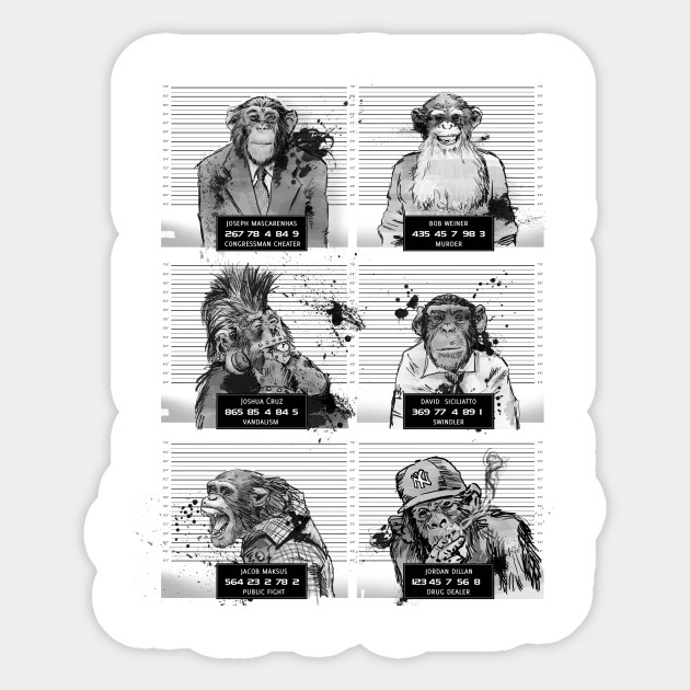 Mugshots monkeys - Mugshots - Sticker