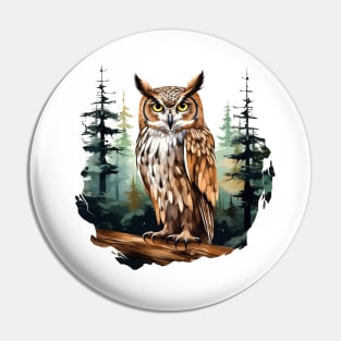 Great Horned Owl Pin