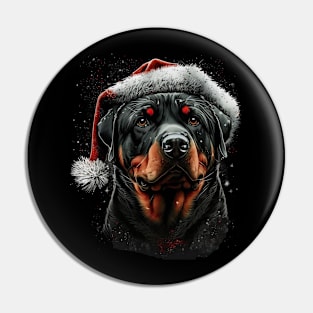 Rottweiler christmas Pin