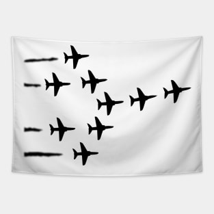 Flying Formation ( Jet Fighters / Military) Tapestry