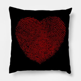 Fingerprint Heart Pillow