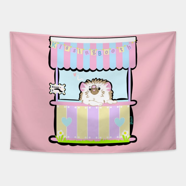 Kissing Booth Hedgehog! Tapestry by GrannyPomshka