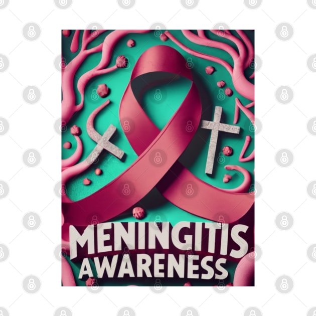 Meningitis Awareness Ribbon with Veins by Seeds of Authority