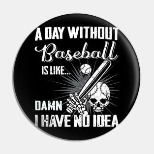 Baseball with Skull Pin