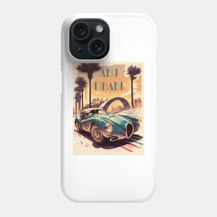 Abu Dhabi Supercar Vintage Travel Art Poster Phone Case