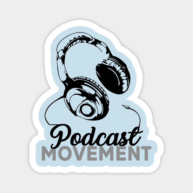 Podcast Movement Headphones (Dark) Magnet by Podcast Movement