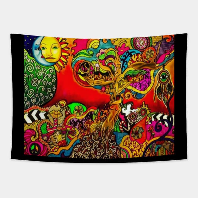 Psychedelic nature Tapestry by Psychedelic Creations