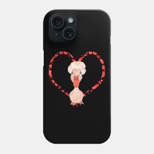 CRESTED DUCK HEART Phone Case