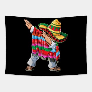 Dabbing Mexican Poncho Cinco de Mayo Tapestry