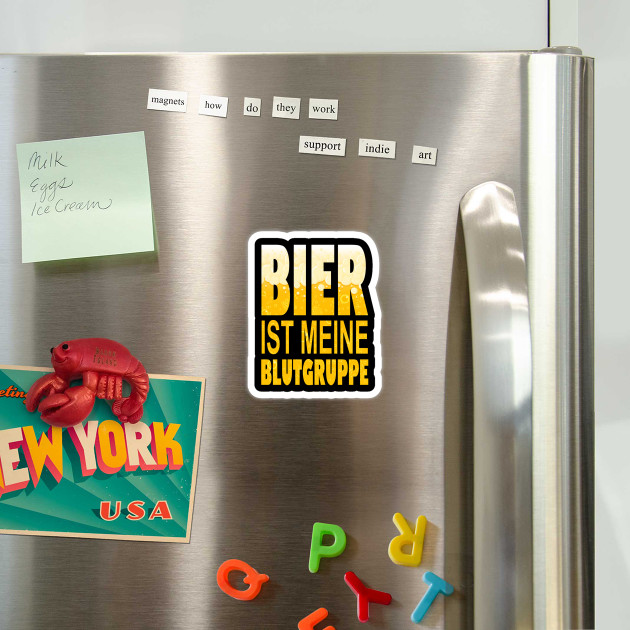 Funny German Sayings Bier Ist Meine Blutgruppe Gift Bier Lustig Magnet Teepublic