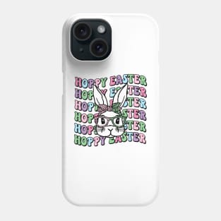 Hoppy Easter Retro Bunny Leopard Bow, easter Day, funny easter , easter shirt cool Phone Case