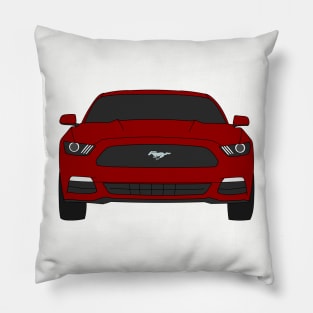 Ford Mustang Front End Ruby Red Pillow