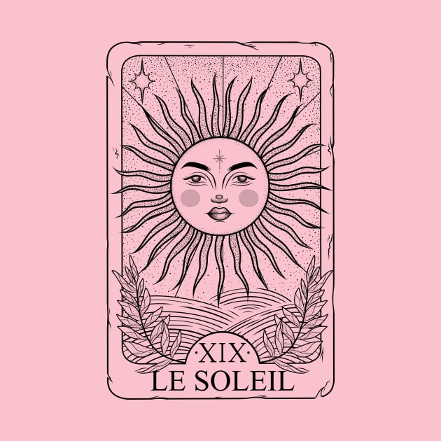 The sun tattoo style gravure tarot card by Katye Katherine!