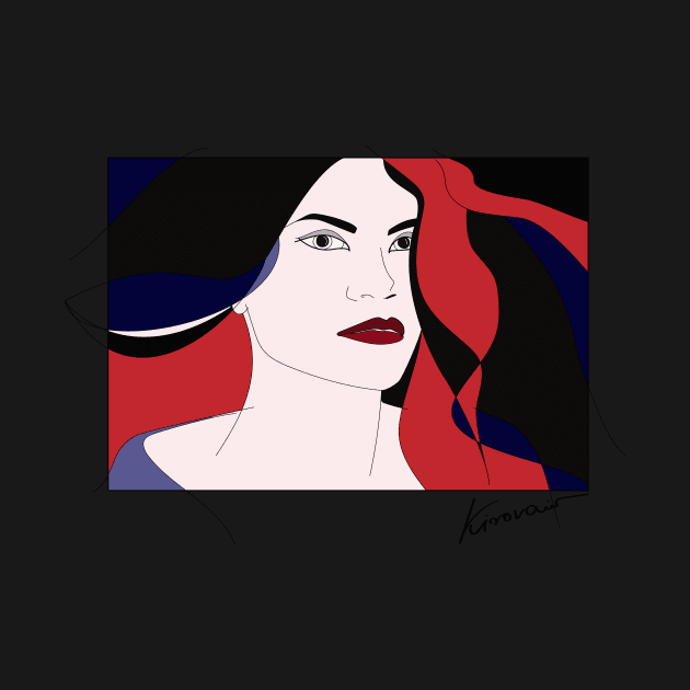 Gala #woman #girl #beauty #fineart #popart #home #decor #fashion #buyart #artprint #minimal #drawing by Kirovair