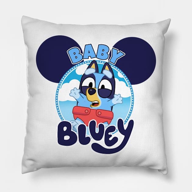 Bluey and Bingo DAD Family Birthday Pillow by Justine Nolanz