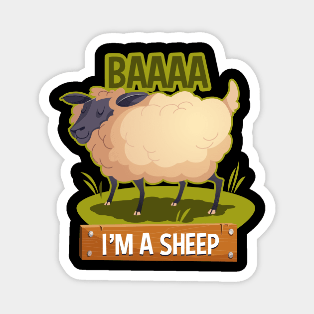 BAAA I'm A Sheep Magnet by RadStar