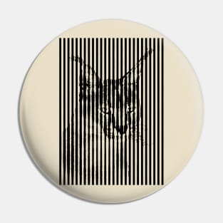 Caracal Wild Cat Anamorphic Illusion Pop Art Pin