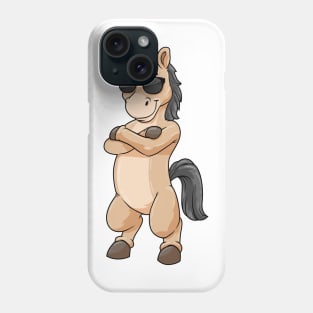 Cool horse with sunglasses Phone Case