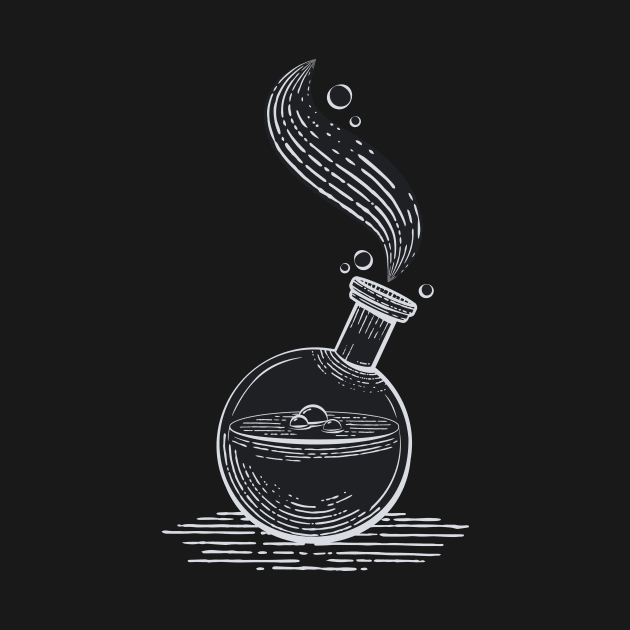 Magic Potion Vintage Dark by Wolfkin Design