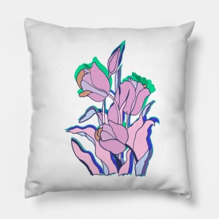 Pink Tulips Pillow