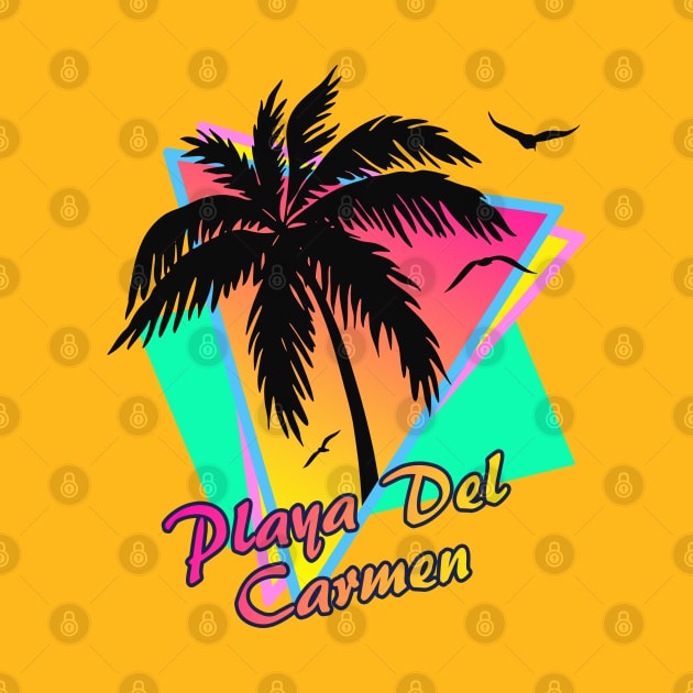 Playa Del Carmen Cool 80s Sunset by Nerd_art