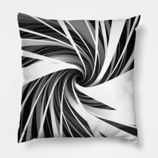 Swirling monochrome funnel Pillow